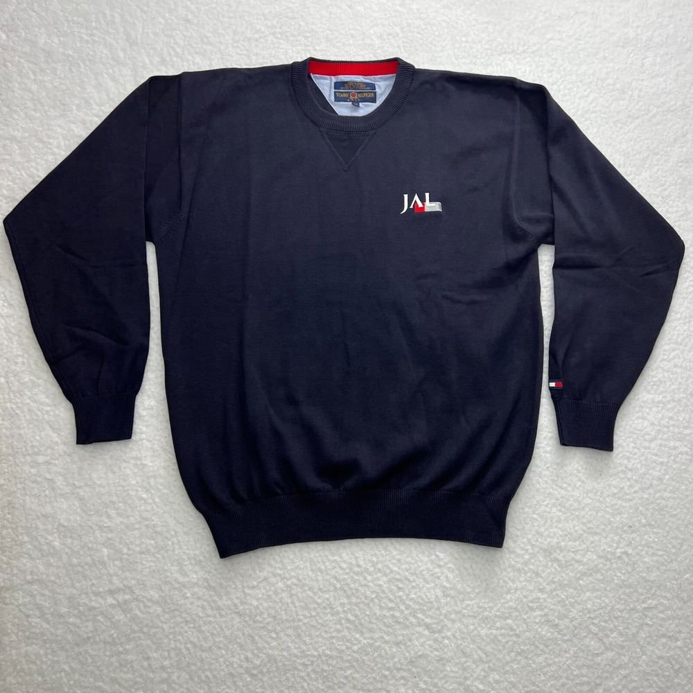 Tommy Hilfiger Golf Knit Sweater Navy "JAL"‎ Logo Men's Size M VTG NWT - Picture 2 of 16